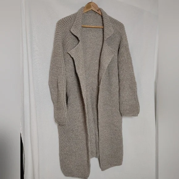 Pendleton EMERY CARDIGAN Coatigan Longline Tan Mix Beige Neutral wool‎ alpaca L - Picture 4 of 10